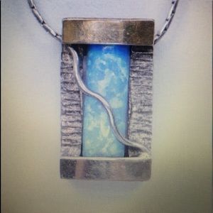 Gorgeous 14k and Silver Opal Necklace